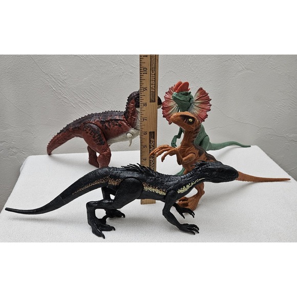 Jurassic World Dinosaur Lot Indoraptor Carnotaurus Dilophosaurus Velociraptor - Picture 7 of 14